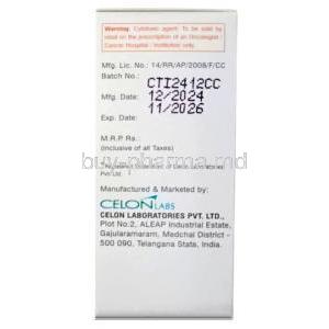 Cytalon 1000, Cytarabine 1000 mg per 10mL, Injection 10mL, Celon, Box information, Mfg date, Exp date
