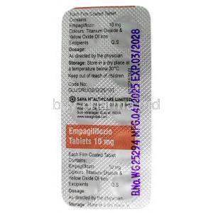 Empagliflozin (Sava), Empagliflozin 10 mg, SAVA Healthcare Limited, Blisterpack information