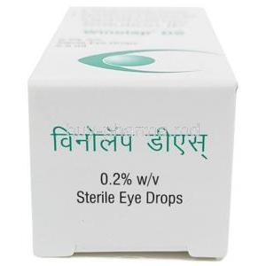 Winolap DS Eye Drop, Olopatadine 0.2%, Eye Drop 2.5 mL, Sun Pharmaceutical Industries, Box bottom view