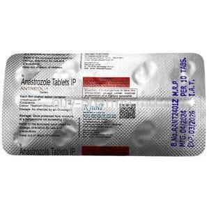 Antenol-1, Anastrozole 1mg, Knoll Healthcare, Blisterpack information