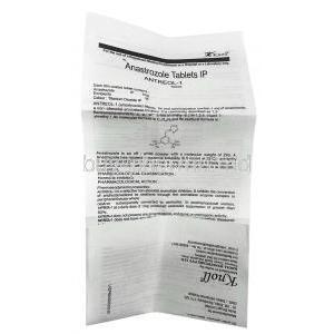 Antenol-1, Anastrozole 1mg, Knoll Healthcare, Insert