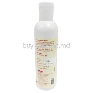 F-Shield Natural Herbal Shampoo,Shampoo for pet 200 mL, SAVA Healthcare, Bottle information