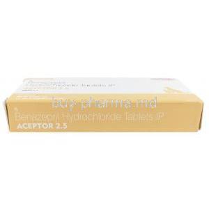 Aceptor 2.5, Benazepril 2.5 mg, SAVA Healthcare, Box bottom view-2