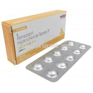 Aceptor 2.5, Benazepril 2.5 mg, SAVA Healthcare, Box, Blisterpack