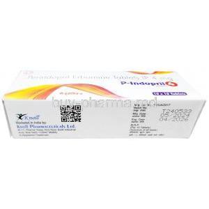 P-Indopril, Perindopril 4 mg, Knoll Healthcare Pvt Ltd, Box information, Box information, Mfg date, Exp date