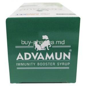 Advamun Immunity Booster Syrup, Syrup for pet 200 mL, SAVA Healthcare, Box top view
