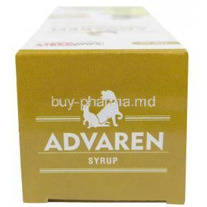 Advaren Syrup, Syrup for pet 100 mL, SAVA Healthcare, Box top view