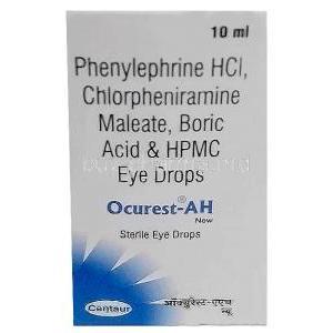 Ocurest AH Eye Drop, Phenylephrine/ Naphazoline/ Chlorpheniramine Maleate/ Menthol