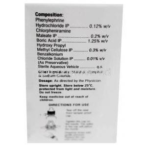 Ocurest AH Eye Drop,Eye Drop 10 mL, Centaur Pharmaceuticals Pvt Ltd, Box information, Composition