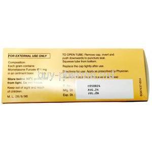 Elocon Ointment, Mometasone 0.1%, Ointment 10g, Box information