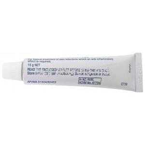 Isaderm Gel for Dogs, Fusidic acid 5 mg/ Betamethasone 1 mg, Gel 15 g, Dermcare-Vet Pty Ltd,Tube information