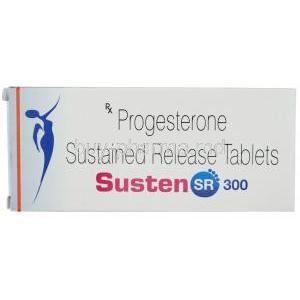 Susten 300, Progesterone 300mg, SR Tablet, Sun Pharmaceutical Industries, Box front view