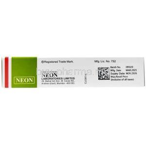 Fludot Injection for I.V, Flumazenil 0.5 mg, Ampoule 5 mL, Neon Laboratories, Box information, Mfg date, Exp date