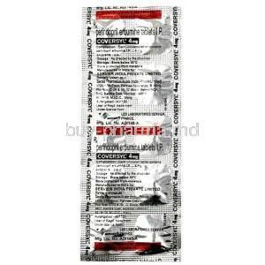 Coversyl, Perindopril 4 mg, Servier Pharmaceuticals India, Sheet information,Composition