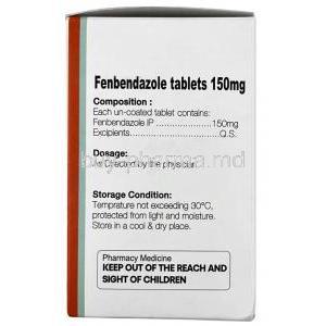 Wormiza 150, Fenbendazole 150 mg, Actiza Pharmaceutical Pvt. Ltd., Box information