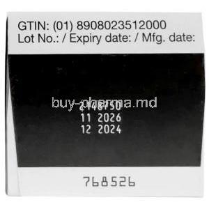Mounjaro Injection, Tirzepatide 2.5 mg per 0.5 mL, Vial 0.5 mL, Eli Lilly India, Box information, Mfg date, Exp date