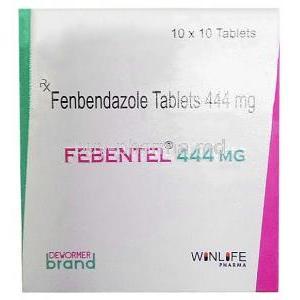 Febentel, Fenbendazole 444 mg, WinLife Pharma, Box front view