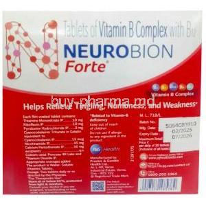 Neurobion Forte, 30 tablets, P&G Health, Box information, Mfg date, Exp date
