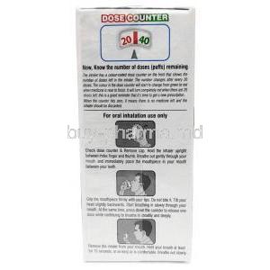 Forglyn Plus Inhaler, Glycopyrrolate 9 mcg, Formoterol 4.8mcg, Budesonide 160 mcg, 120 MD Inhaler (CFC Free), Zydus Healthcare, Box information, Direction for use