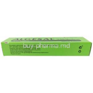 Algesal ointment, Diethylamine salicylate 10%, Ointment 40 g, Recordati, Box information, Storage