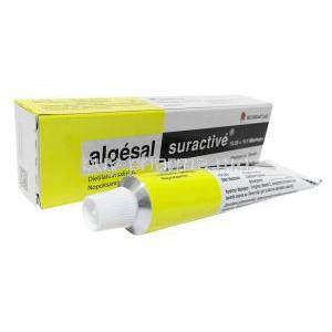 Algesal Suractive ointment,Ointment (cream-based ointment) 40 g, Recordati, Box, Tube