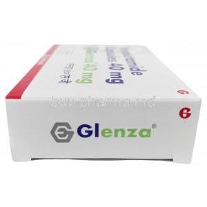 Glenza, Enzalutamide 40 mg, Glenmark Pharma, Box side view