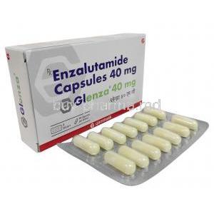 Glenza, Enzalutamide 40 mg, Glenmark Pharma, Box, Blisterpack