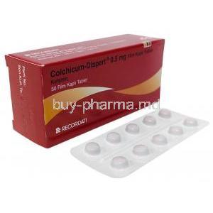 Colchicum-Dispert, Colchicine 0.5 mg, Recordati, Box, Blisterpack