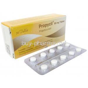Propycil, Propylthiouracile 50 mg, Recordati, Box, Blisterpack