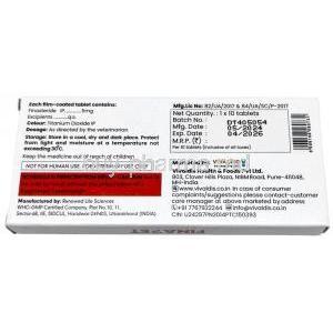 Finapet for Dogs, Finasteride 5 mg, 10 tablets, Vivaldis Animal Health, Box information, Manufacturer, Mfg date, Exp date