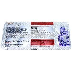 Finapet for Dogs, Finasteride 5 mg, 10 tablets, Vivaldis Animal Health, Blisterpack information, Manufacturer, Mfg date, Exp date