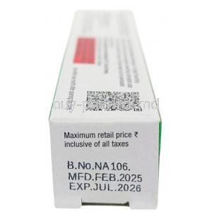 Neosporin H Ointment,Polymyxin B 5000 units / Neomycin 3400 units / Bacitracin 400 units / Hydrocortisone 10 mg, Ointment 5 g, GSK, Box information, Mfg Date, Exp date
