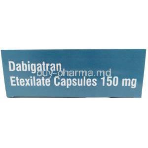 Dabigatran Etexilate (Sava), Dabigatran Etexilate 150 mg, Sava Healthcare, Box side view