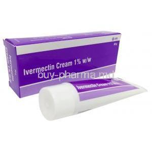 Ivermectin Cream, Ivermectin 1 %, Cream 30 g, Sava Healthcare, Box, Tube