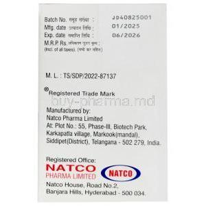 Carfilnat Injection, Carfilzomib 60 mg, Vial, Natco Pharma, Box information, Mfg date, Exp date