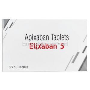 Elixaban 5, Apixaban 5 mg, Sun Pharma, Box front view