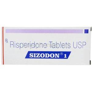 Sizodon 1, Risperidone 1mg, Sun Pharma, Box front view