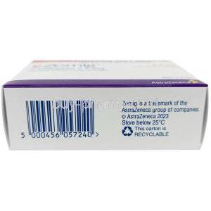 Zomig,Zolmitriptan 2.5mg, 2 tablets, Astra Zeneca, Box information, Storage