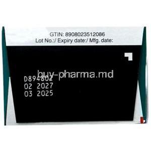 Mounjaro KwikPen 7.5 mg, Tirzepatide 7.5 mg per 0.6mL,  Eli Lilly and Company India, Box information, Mfg date, Exp date