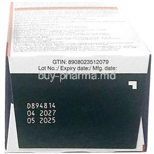 Mounjaro KwikPen 5 mg, Tirzepatide 5 mg per 0.6mL,  Eli Lilly and Company India, Box information, Mfg date, Exp date