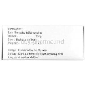 Vidalista Black, Tadalafil 80 mg, Centurion, Box information