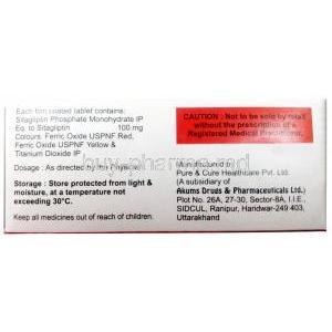 Sita-IN 100, Sitagliptin 100mg, Pure & Cure healthcare, Box information