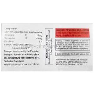 Telfive-LN, Cilnidipine 10 mg/ Telmisartan 40 mg, Xena Coronus, Box information