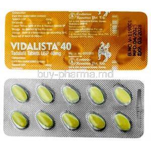 Vidalista 40, Tadalafil 40 mg, Centurion, Blisterpack, Blisterpack information (New)