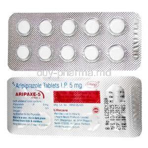 Aripaxe 5, Aripiprazole 5 mg, Lifecare Neuro Products Limited, Blisterpack information