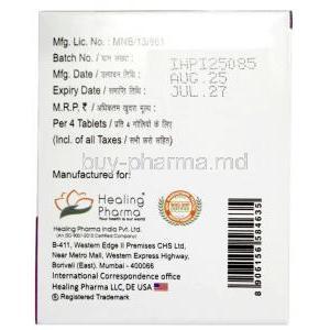 Clariface 500, Clarithromycin 500 mg,Healing Pharma India Pvt Ltd, Box information, Mfg date, Exp date