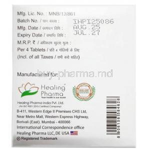 Clariface 250, Clarithromycin 250 mg,Healing Pharma India Pvt Ltd, Box information, Mfg date, Exp date