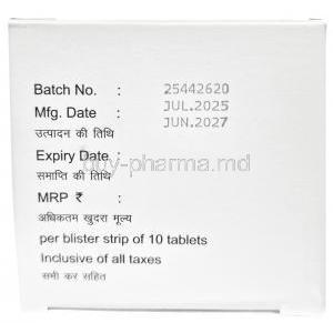 Rifaxitab 400, Rifaximin 400 mg, Alkem Laboratories Ltd, Box information, Mfg date, Exp date