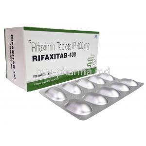 Rifaxitab 400, Rifaximin 400 mg, Alkem Laboratories Ltd, Box, Blisterpack