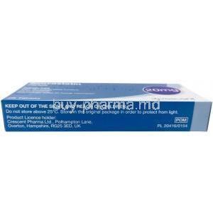 Crescent Simvastatin, Simvastatin 20 mg, Crescent Pharma, Box information, Storage